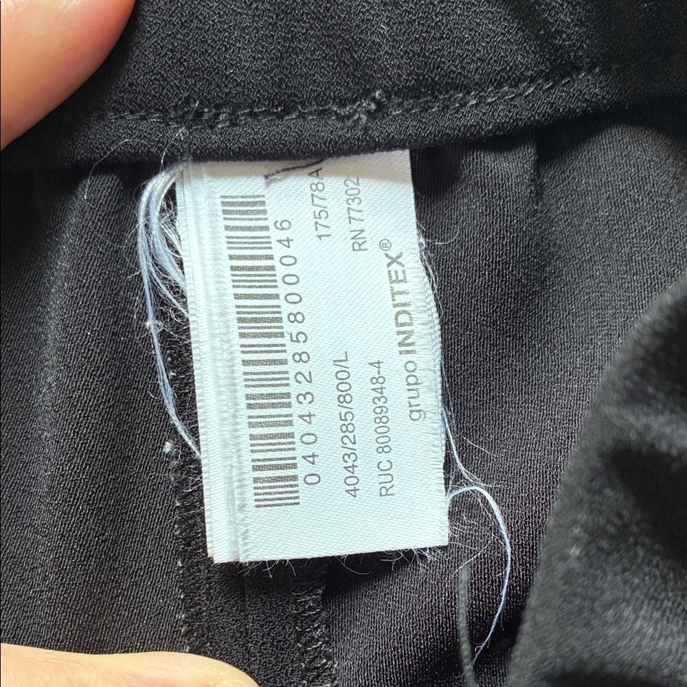 ZARA Black Trousers pants size large bootcut - Picture 3 of 5